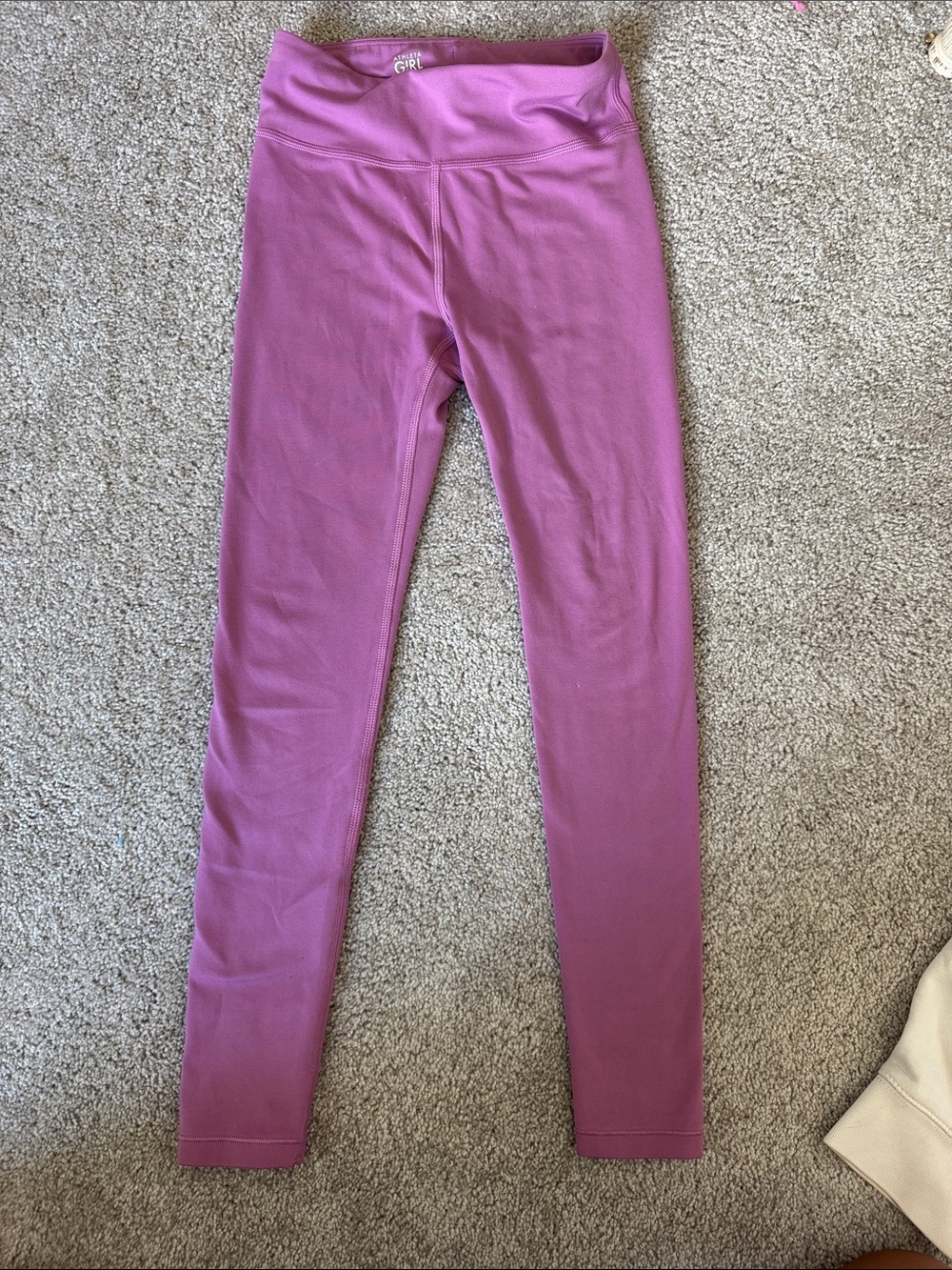 Athleta Girls' Mauve Pink Performance Leggings